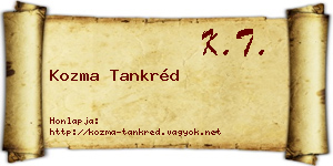 Kozma Tankréd névjegykártya