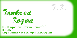 tankred kozma business card